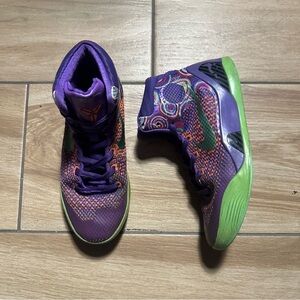 Nike Kobe 9 IX Elite Purple Venom Pink Orange Green 5Y Youth GS 636602-500 RARE